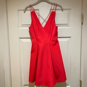 Topshop red skater dress
